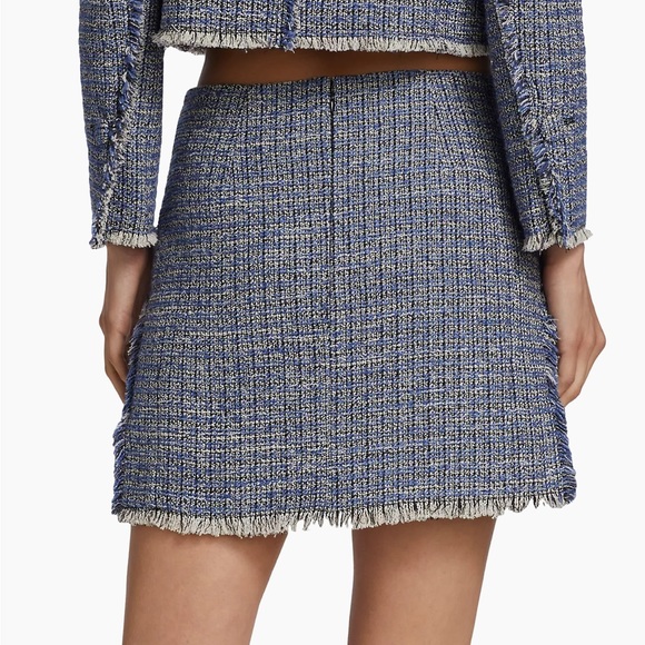 Proenza Schouler White Label Multi Blue Tweed Miniskirt Size 4 - Picture 4 of 8